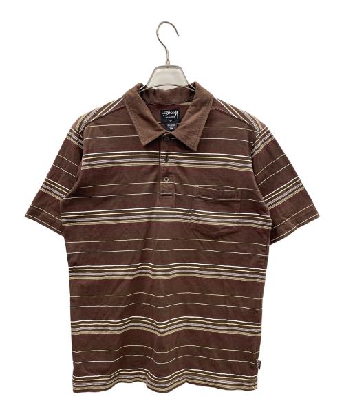 stussy（ステューシー）stussy (ステューシー) ポロシャツ ブラウン サイズ:Sの古着・服飾アイテム