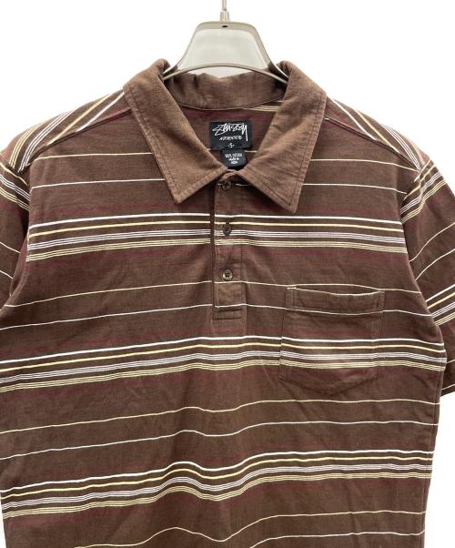 stussy（ステューシー）stussy (ステューシー) ポロシャツ ブラウン サイズ:Sの古着・服飾アイテム
