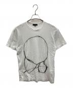 COMME des GARCONSコムデギャルソン）の古着「半袖カットソー チェーン装飾スケッチTシャツ」｜ホワイト