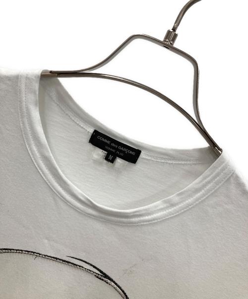 COMME des GARCONS（コムデギャルソン）COMME des GARCONS (コムデギャルソン) 半袖カットソー チェーン装飾スケッチTシャツ ホワイト サイズ:Mの古着・服飾アイテム