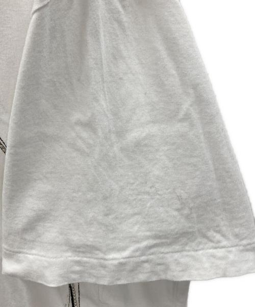 COMME des GARCONS（コムデギャルソン）COMME des GARCONS (コムデギャルソン) 半袖カットソー チェーン装飾スケッチTシャツ ホワイト サイズ:Mの古着・服飾アイテム