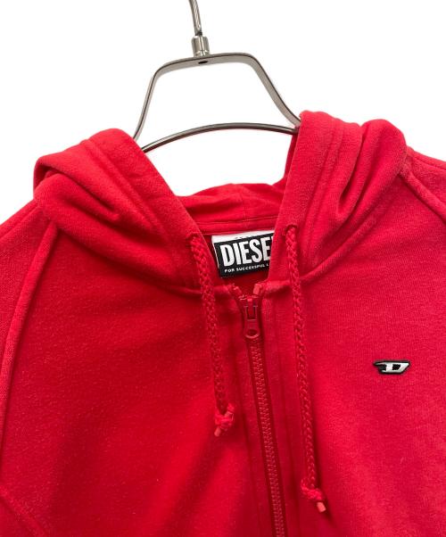 DIESEL（ディーゼル）DIESEL (ディーゼル) ジップパーカー AMST-TRASTEER-HT01 レッド サイズ:Lの古着・服飾アイテム