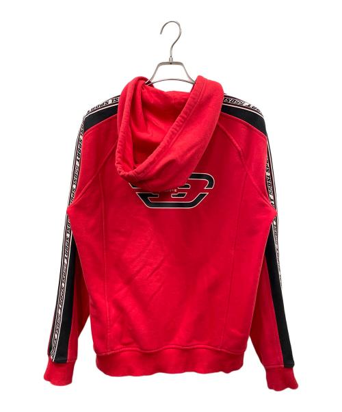 DIESEL（ディーゼル）DIESEL (ディーゼル) ジップパーカー AMST-TRASTEER-HT01 レッド サイズ:Lの古着・服飾アイテム