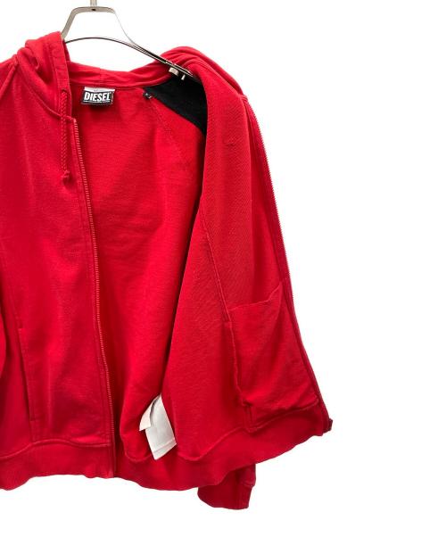 DIESEL（ディーゼル）DIESEL (ディーゼル) ジップパーカー AMST-TRASTEER-HT01 レッド サイズ:Lの古着・服飾アイテム
