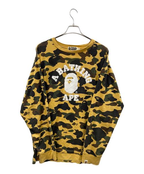 A BATHING APE（アベイシングエイプ）A BATHING APE (アベイシングエイプ) ロングスリーブTシャツ カーキ サイズ:2XLの古着・服飾アイテム