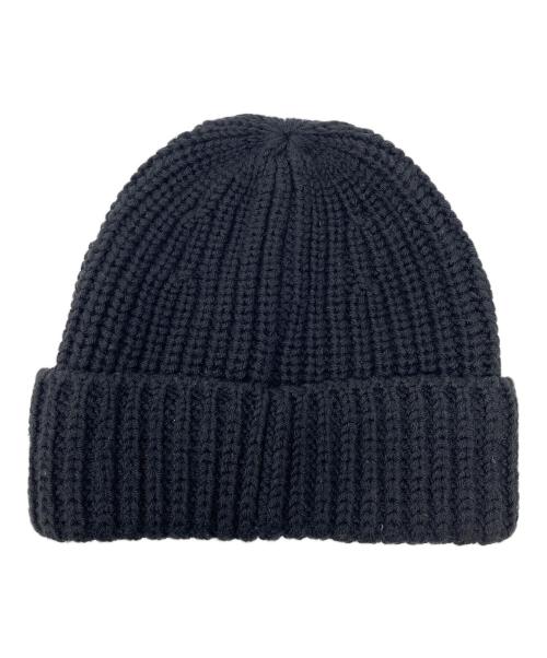 MONCLER（モンクレール）MONCLER (モンクレール) FRAGMENT (フラグメント) ニットキャップ ビーニー ブラック サイズ:実寸サイズにてご確認ください。の古着・服飾アイテム