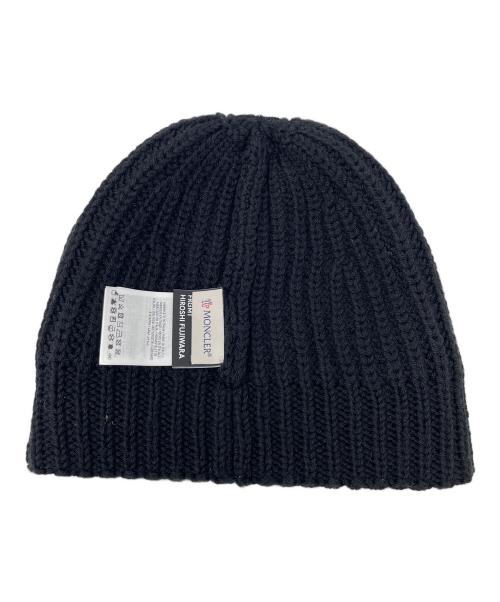 MONCLER（モンクレール）MONCLER (モンクレール) FRAGMENT (フラグメント) ニットキャップ ビーニー ブラック サイズ:実寸サイズにてご確認ください。の古着・服飾アイテム