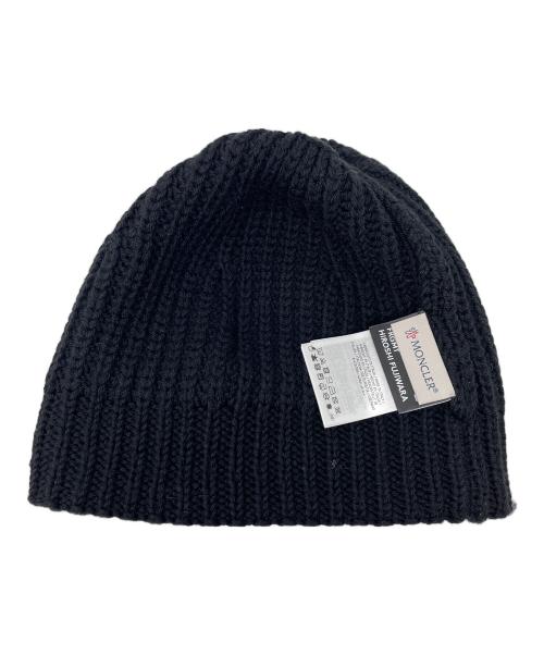 MONCLER（モンクレール）MONCLER (モンクレール) FRAGMENT (フラグメント) ニットキャップ ビーニー ブラック サイズ:実寸サイズにてご確認ください。の古着・服飾アイテム