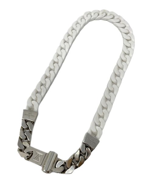 LOUIS VUITTON（ルイ ヴィトン）LOUIS VUITTON (ルイ ヴィトン) ネックレス コリエ スクエア ホワイト×シルバー サイズ:実寸サイズにてご確認ください。の古着・服飾アイテム