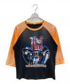 JACKSON MATISSEジャクソンマティス）の古着「ラグランTシャツ WORLD TOUR 82（ワールド ツアー 82）」｜ブラック×オレンジ