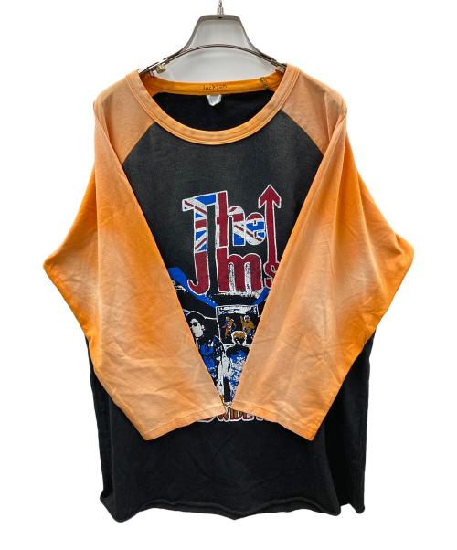 JACKSON MATISSE（ジャクソンマティス）JACKSON MATISSE (ジャクソンマティス) ラグランTシャツ WORLD TOUR 82（ワールド ツアー 82） ブラック×オレンジ サイズ:LARGEの古着・服飾アイテム