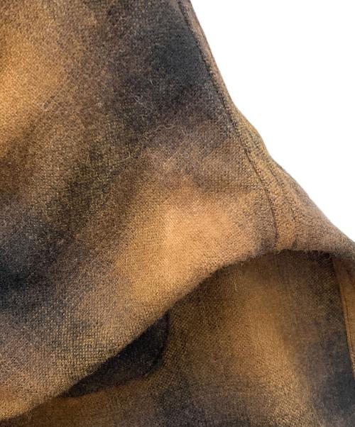 Subculture（サブカルチャー）Subculture (サブカルチャー) オープンカラーシャツ 23AW WOOL CHECK SHIRT（23オータム ウール チェック シャツ） ブラウン×ブラック サイズ:2の古着・服飾アイテム