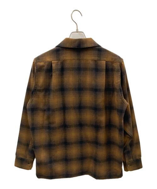 Subculture（サブカルチャー）Subculture (サブカルチャー) オープンカラーシャツ 23AW WOOL CHECK SHIRT（23オータム ウール チェック シャツ） ブラウン×ブラック サイズ:2の古着・服飾アイテム