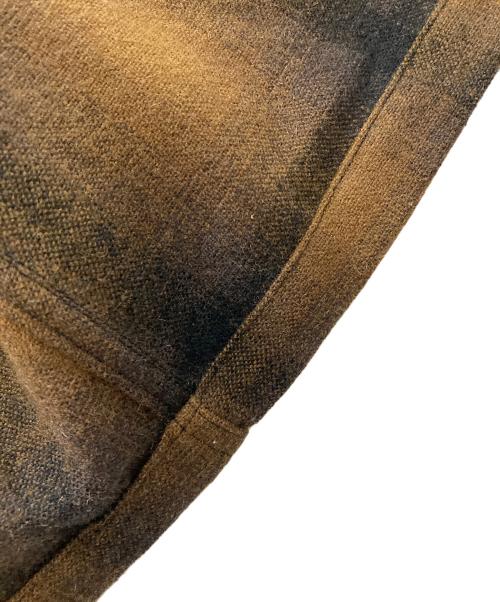 Subculture（サブカルチャー）Subculture (サブカルチャー) オープンカラーシャツ 23AW WOOL CHECK SHIRT（23オータム ウール チェック シャツ） ブラウン×ブラック サイズ:2の古着・服飾アイテム
