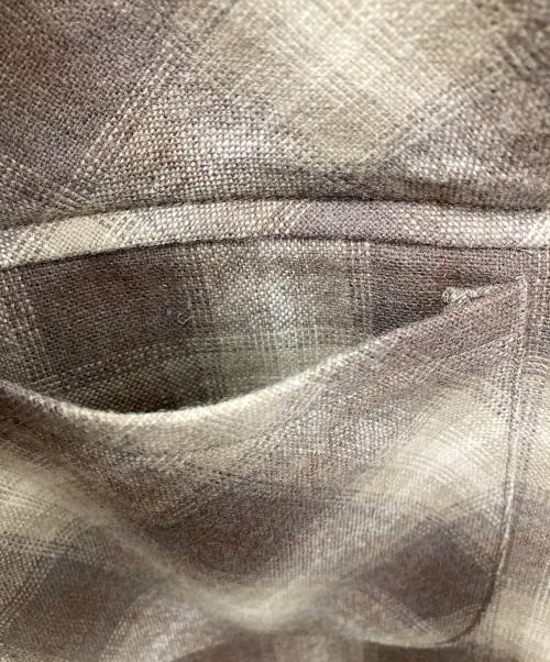 Subculture（サブカルチャー）Subculture (サブカルチャー) オープンカラーシャツ WOOL CHECK SHIRT（ウール チェック シャツ） カーキ サイズ:2の古着・服飾アイテム