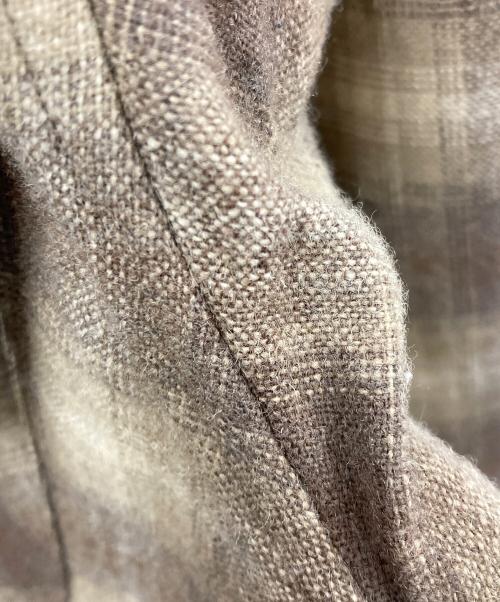 Subculture（サブカルチャー）Subculture (サブカルチャー) オープンカラーシャツ WOOL CHECK SHIRT（ウール チェック シャツ） カーキ サイズ:2の古着・服飾アイテム
