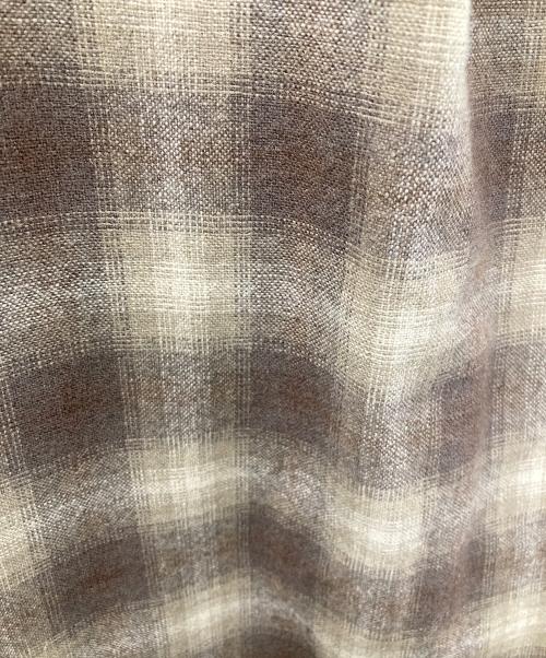 Subculture（サブカルチャー）Subculture (サブカルチャー) オープンカラーシャツ WOOL CHECK SHIRT（ウール チェック シャツ） カーキ サイズ:2の古着・服飾アイテム