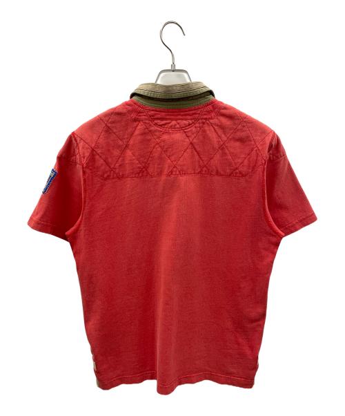 POLO RALPH LAUREN（ポロ・ラルフローレン）POLO RALPH LAUREN (ポロ・ラルフローレン) ポロシャツ レッド×オリーブ サイズ:Lの古着・服飾アイテム