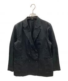UNIQLO:C（ユニクロ:シー）の古着「リネンジャケット プレミアムリネンジャケットリラックスフィット」｜ブラック