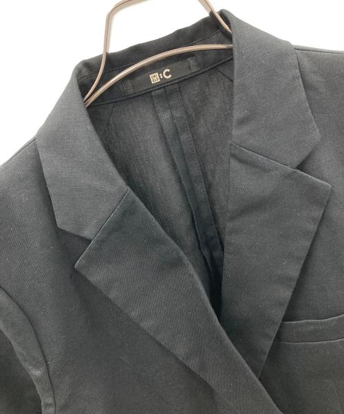 UNIQLO:C（ユニクロ:シー）UNIQLO:C (ユニクロ:シー) リネンジャケット プレミアムリネンジャケットリラックスフィット ブラック サイズ:M 未使用品の古着・服飾アイテム
