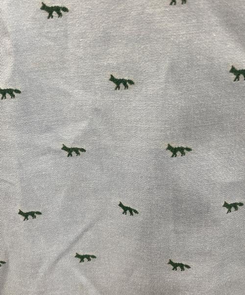 maison kitsune（メゾンキツネ）maison kitsune (メゾンキツネ) 長袖シャツ PROFILE FOX REGULAR SHIRT（プロフィール フォックス レギュラー シャツ） ブルー サイズ:XLの古着・服飾アイテム