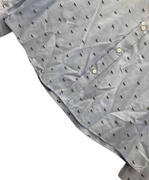 maison kitsune（メゾンキツネ）maison kitsune (メゾンキツネ) 長袖シャツ PROFILE FOX REGULAR SHIRT（プロフィール フォックス レギュラー シャツ） ブルー サイズ:XLの古着・服飾アイテム