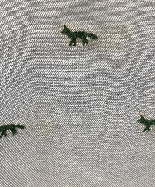 maison kitsune（メゾンキツネ）maison kitsune (メゾンキツネ) 長袖シャツ PROFILE FOX REGULAR SHIRT（プロフィール フォックス レギュラー シャツ） ブルー サイズ:XLの古着・服飾アイテム