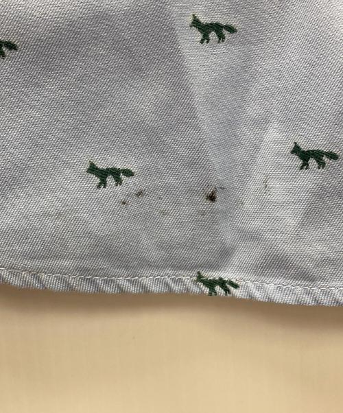 maison kitsune（メゾンキツネ）maison kitsune (メゾンキツネ) 長袖シャツ PROFILE FOX REGULAR SHIRT（プロフィール フォックス レギュラー シャツ） ブルー サイズ:XLの古着・服飾アイテム