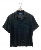 POLO RALPH LAURENポロ・ラルフローレン）の古着「リネン混半袖シャツ CLAYTON（クレイトン）」｜ブラック