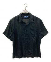 POLO RALPH LAUREN（ポロ・ラルフローレン）の古着「リネン混半袖シャツ CLAYTON（クレイトン）」｜ブラック
