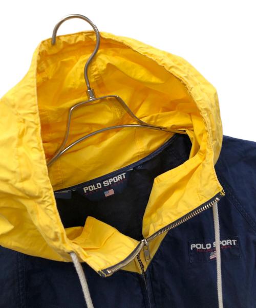 POLO SPORT（ポロスポーツ）POLO SPORT (ポロスポーツ) ナイロンジャケット ネイビー×イエロー サイズ:XLの古着・服飾アイテム