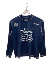 NEIGHBORHOOD（ネイバーフッド）の古着「ロングスリーブカットソー RASH GUARD / E-CREW . LS（ラッシュ ガード イー クルー エルエス）」｜ネイビー