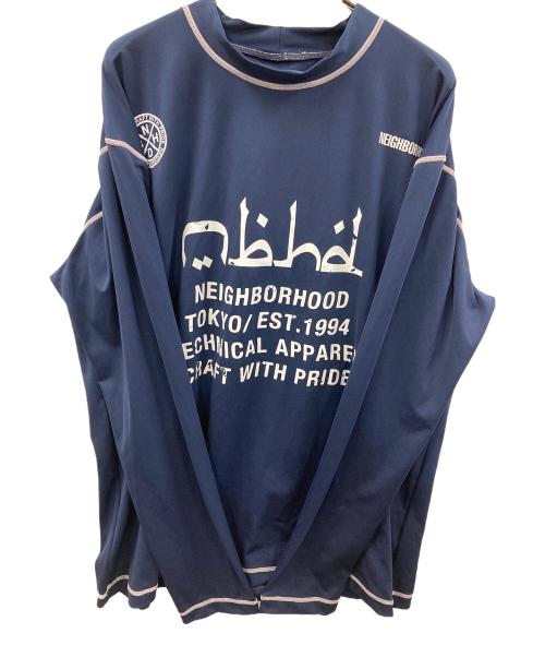 NEIGHBORHOOD（ネイバーフッド）NEIGHBORHOOD (ネイバーフッド) ロングスリーブカットソー RASH GUARD / E-CREW . LS（ラッシュ ガード イー クルー エルエス） ネイビー サイズ:XLの古着・服飾アイテム