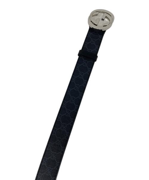 GUCCI（グッチ）GUCCI (グッチ) ベルト インターロッキングG バックル付き ベルト ブラック サイズ:80・32の古着・服飾アイテム