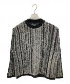 MAISON SPECIALメゾンスペシャル）の古着「セーター イレギュラー インレー ニッティング プライムオーバー クルーネック ニット プルオーバー」｜グレー