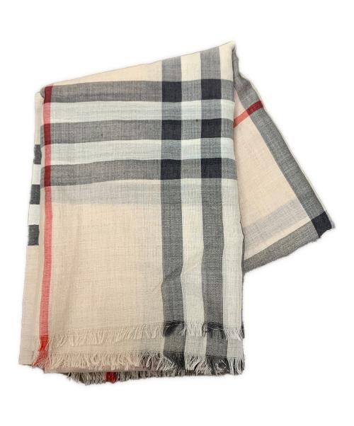 BURBERRY LONDON（バーバリーロンドン）BURBERRY LONDON (バーバリーロンドン) ジャイアントチェックスカーフ ベージュ サイズ:220×70㎝の古着・服飾アイテム