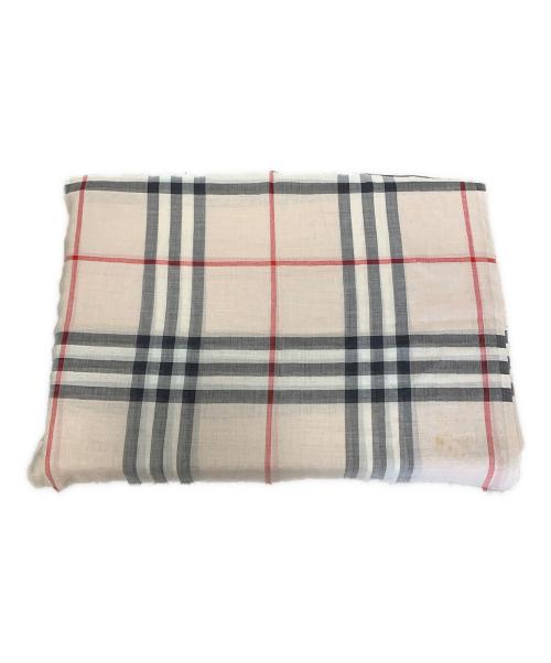 BURBERRY LONDON（バーバリーロンドン）BURBERRY LONDON (バーバリーロンドン) ジャイアントチェックスカーフ ベージュ サイズ:220×70㎝の古着・服飾アイテム