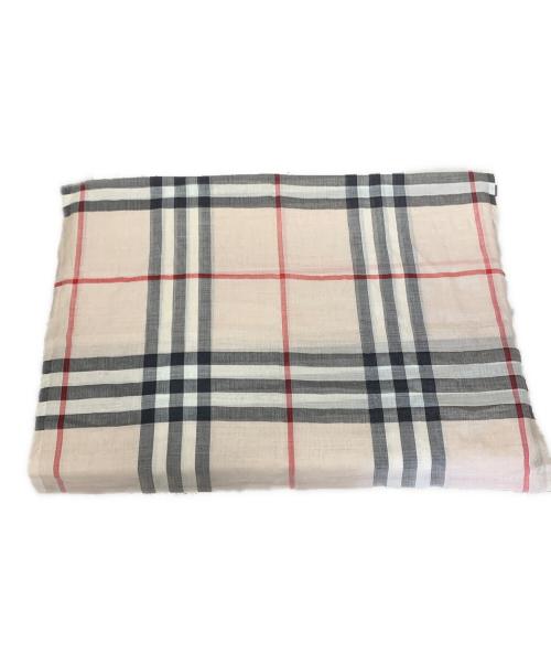 BURBERRY LONDON（バーバリーロンドン）BURBERRY LONDON (バーバリーロンドン) ジャイアントチェックスカーフ ベージュ サイズ:220×70㎝の古着・服飾アイテム