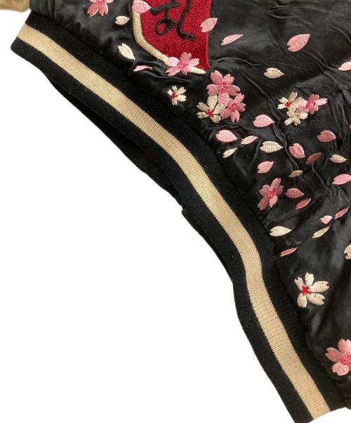 百花繚乱（ヒャッカリョウラン）百花繚乱 (ヒャッカリョウラン) リバーシブルスカジャン ブラック サイズ:XLの古着・服飾アイテム