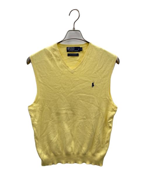 POLO RALPH LAUREN（ポロ・ラルフローレン）POLO RALPH LAUREN (ポロ・ラルフローレン) ニットベスト イエロー サイズ:Mの古着・服飾アイテム