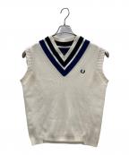 FRED PERRYフレッドペリー）の古着「ニットベスト」｜ホワイト