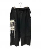 Y-3ワイスリー）の古着「ワイドパンツ M SP PUN PANTS（スポーツ ユニフォーム パッチ パンツ）」｜ブラック