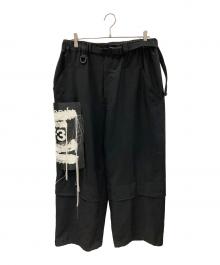 Y-3（ワイスリー）の古着「ワイドパンツ M SP PUN PANTS（スポーツ ユニフォーム パッチ パンツ）」｜ブラック