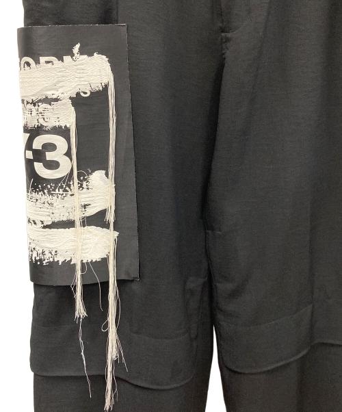 Y-3（ワイスリー）Y-3 (ワイスリー) ワイドパンツ M SP PUN PANTS（スポーツ ユニフォーム パッチ パンツ） ブラック サイズ:M/Mの古着・服飾アイテム