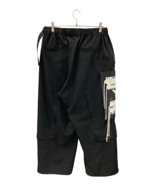 Y-3（ワイスリー）Y-3 (ワイスリー) ワイドパンツ M SP PUN PANTS（スポーツ ユニフォーム パッチ パンツ） ブラック サイズ:M/Mの古着・服飾アイテム