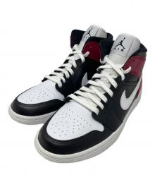 NIKE（ナイキ）の古着「ハイカットスニーカー Women's Air Jordan 1 Mid（ウィメンズ エアジョーダン1 ミッド）」｜ブラック×パープル