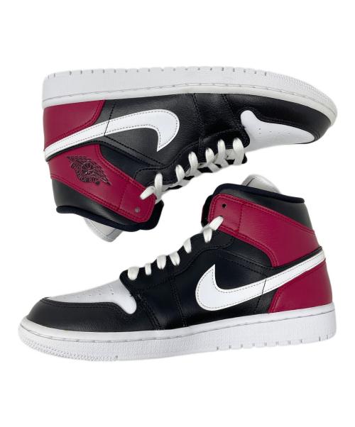 NIKE（ナイキ）NIKE (ナイキ) ハイカットスニーカー Women's Air Jordan 1 Mid（ウィメンズ エアジョーダン1 ミッド） ブラック×パープル サイズ:26.5㎝の古着・服飾アイテム
