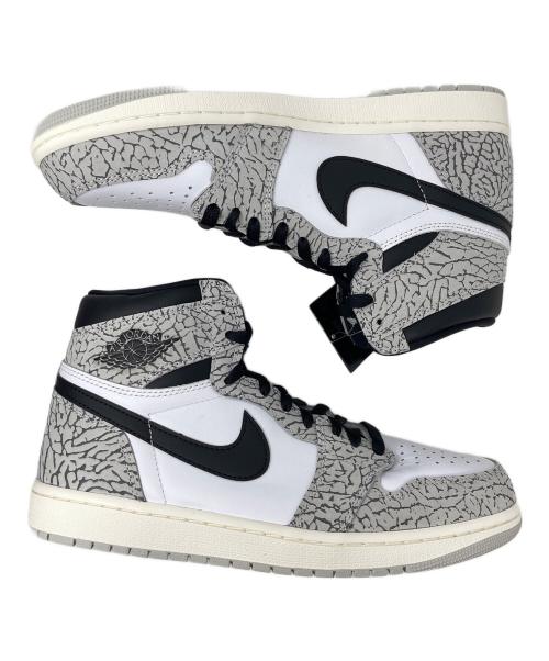 NIKE（ナイキ）NIKE (ナイキ) ハイカットスニーカー Air Jordan 1 High OG（エアジョーダン1 ハイ OG） ホワイト×グレー サイズ:28cm 未使用品の古着・服飾アイテム