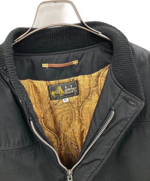 Derby of SanFrancisco（ダービーオブサンフランシスコ）Derby of SanFrancisco (ダービーオブサンフランシスコ) MA-1ジャケット CLASSIC DERBY JACKET（クラシック ダービー ジャケット） ブラック サイズ:XLの古着・服飾アイテム