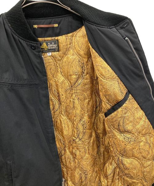 Derby of SanFrancisco（ダービーオブサンフランシスコ）Derby of SanFrancisco (ダービーオブサンフランシスコ) MA-1ジャケット CLASSIC DERBY JACKET（クラシック ダービー ジャケット） ブラック サイズ:XLの古着・服飾アイテム